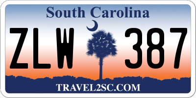 SC license plate ZLW387