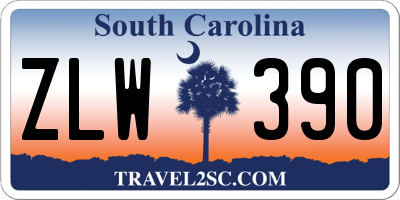 SC license plate ZLW390