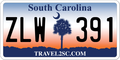 SC license plate ZLW391