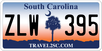 SC license plate ZLW395
