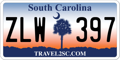 SC license plate ZLW397