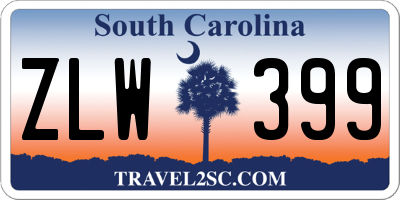 SC license plate ZLW399