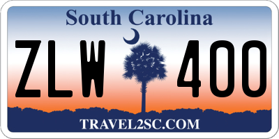 SC license plate ZLW400
