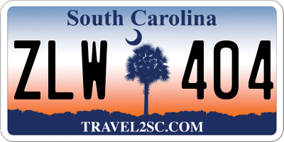 SC license plate ZLW404
