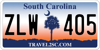 SC license plate ZLW405