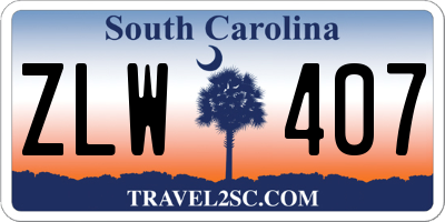 SC license plate ZLW407