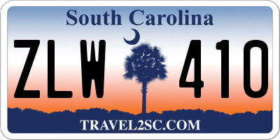 SC license plate ZLW410