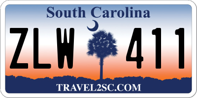 SC license plate ZLW411