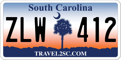 SC license plate ZLW412