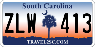 SC license plate ZLW413
