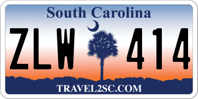 SC license plate ZLW414