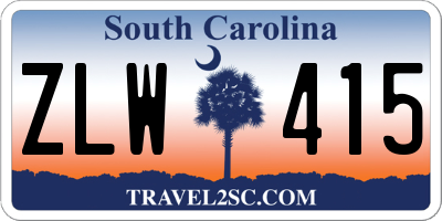 SC license plate ZLW415