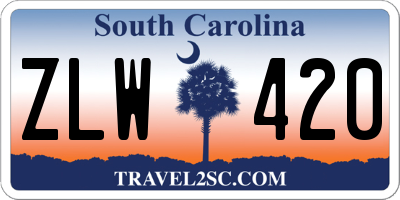 SC license plate ZLW420