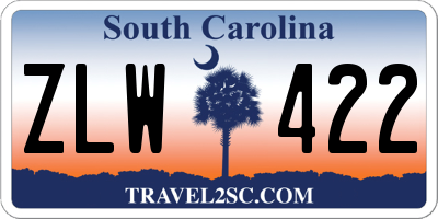 SC license plate ZLW422