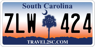 SC license plate ZLW424