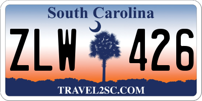 SC license plate ZLW426