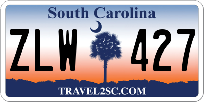 SC license plate ZLW427