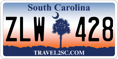SC license plate ZLW428