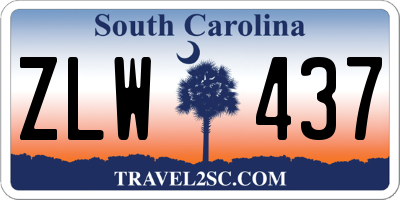 SC license plate ZLW437