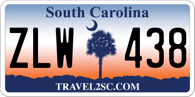 SC license plate ZLW438