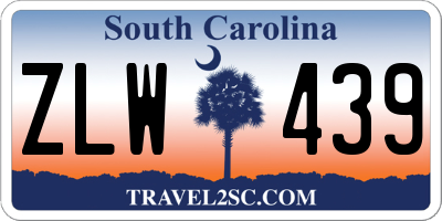 SC license plate ZLW439