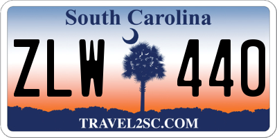 SC license plate ZLW440