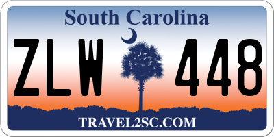 SC license plate ZLW448