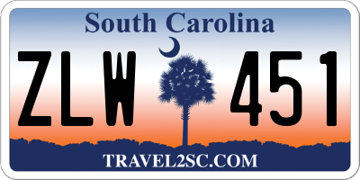 SC license plate ZLW451