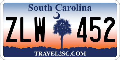 SC license plate ZLW452