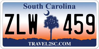 SC license plate ZLW459