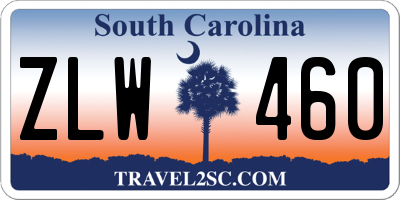 SC license plate ZLW460
