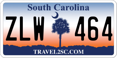 SC license plate ZLW464