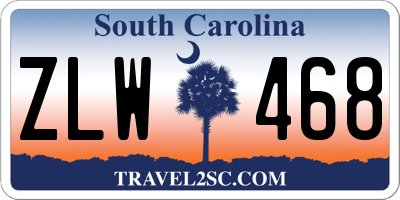 SC license plate ZLW468