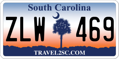SC license plate ZLW469