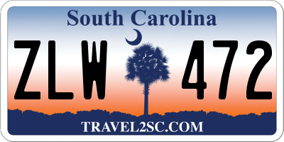 SC license plate ZLW472