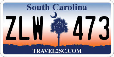 SC license plate ZLW473