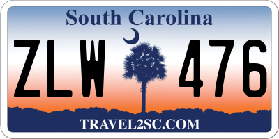 SC license plate ZLW476
