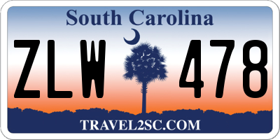 SC license plate ZLW478