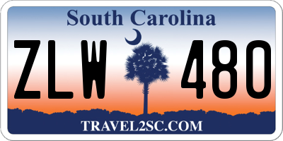 SC license plate ZLW480