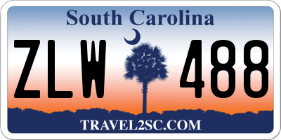 SC license plate ZLW488