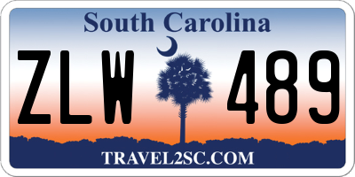 SC license plate ZLW489