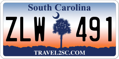 SC license plate ZLW491