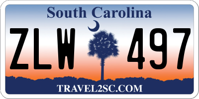 SC license plate ZLW497