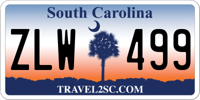 SC license plate ZLW499