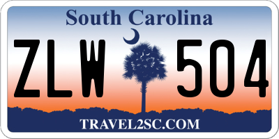 SC license plate ZLW504