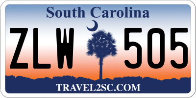 SC license plate ZLW505
