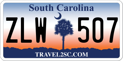SC license plate ZLW507