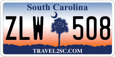 SC license plate ZLW508