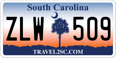 SC license plate ZLW509