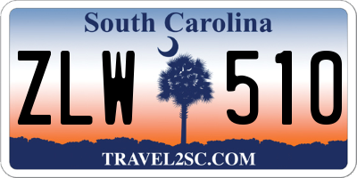 SC license plate ZLW510